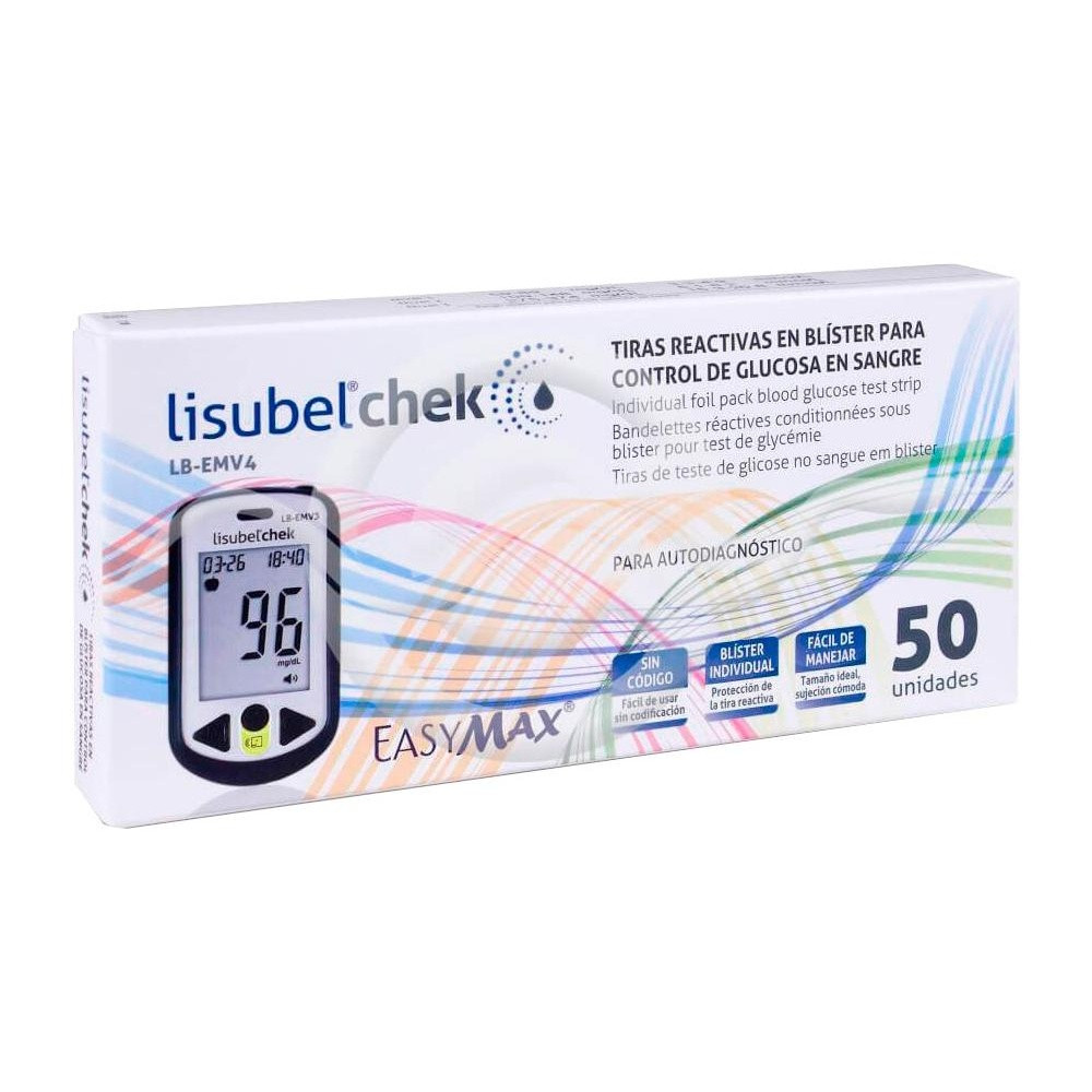 Lisubel Tiras Reactivas Chek Lb-Emv4 50 U