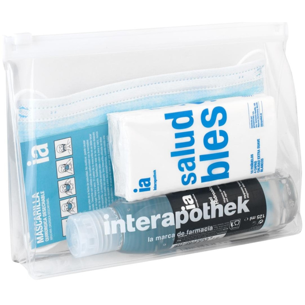 Interapothek Neceser Con Mascarilla, Gel Hidroalcohólico Y Pañuelos