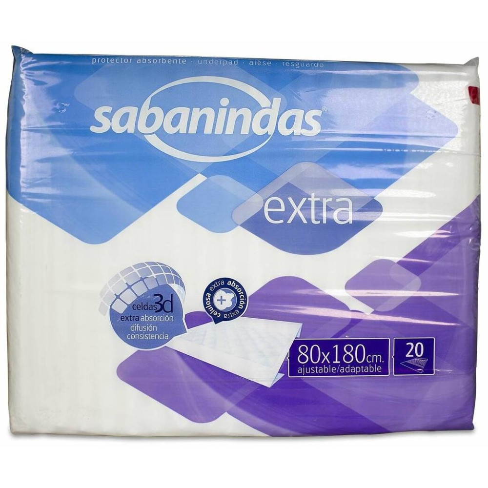 Sabanindas Extra Protector Absorbente 80X180, 20 Uds