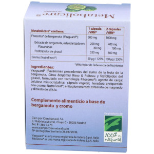 Cien Por Cien Natural Metabolicare 60 Capsulas