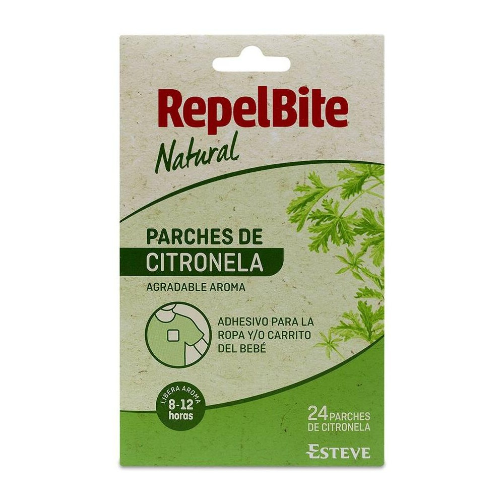 Repel Bite Natural Parches Ropa Con Citronella, 24 Uds