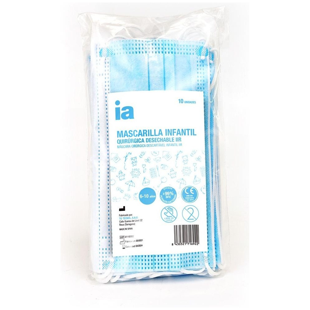 Interapothek Mascarillas Quirúrgicas Iir Niños 10 Uds