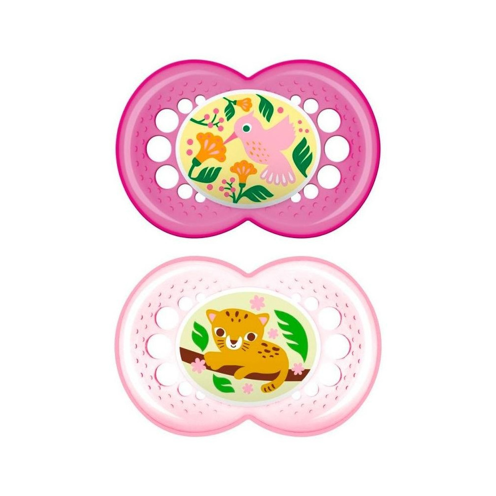 Mam Baby Chupete Original Silicona Rosa +16M 2Uds
