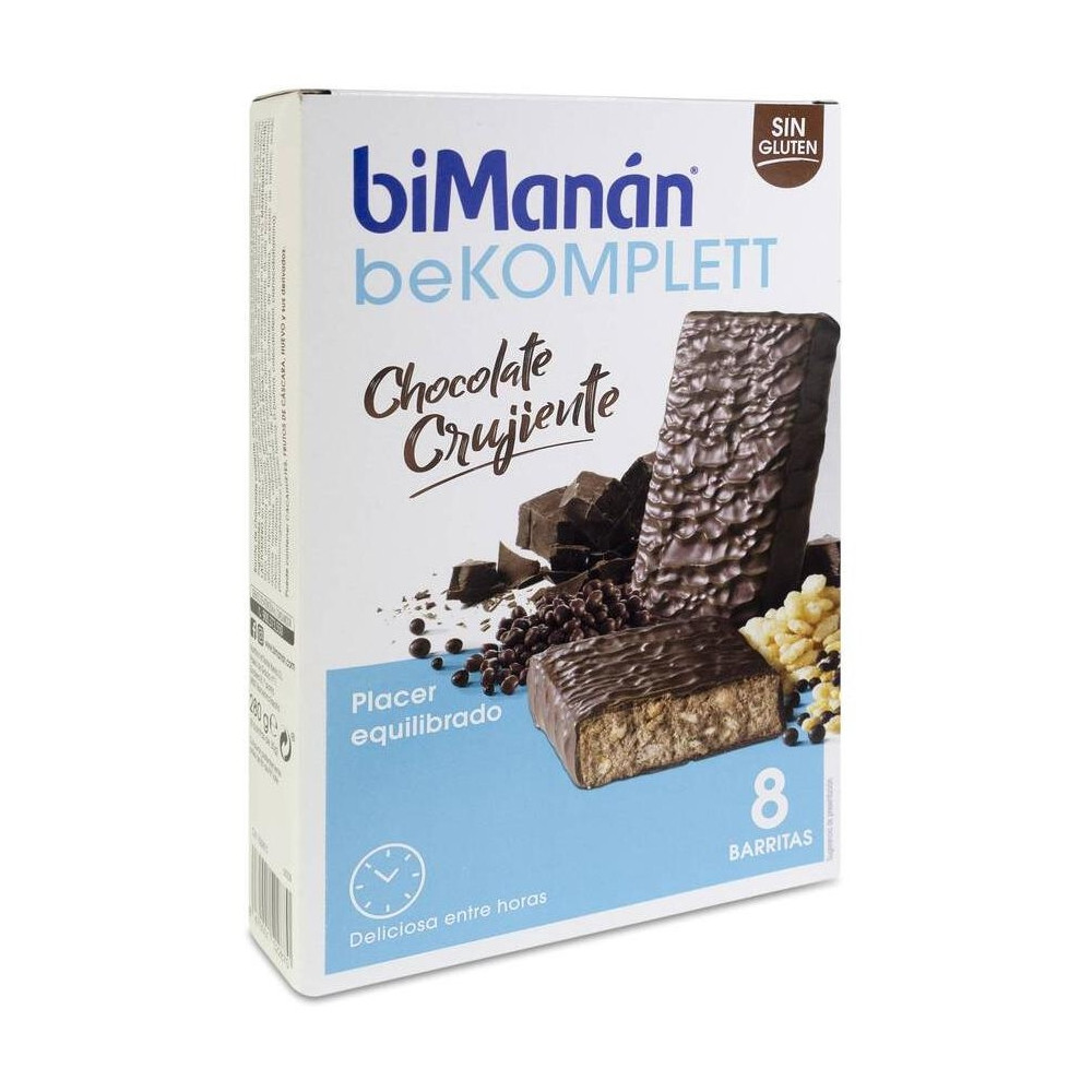 Bimanán Barrita De Chocolate Crujiente, 8 Uds