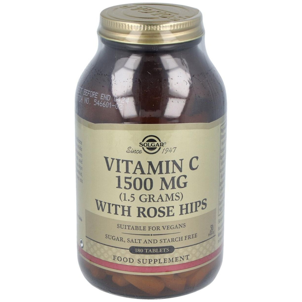 Solgar Rose Hips Vit C 1500Mg 180 Comprimidos
