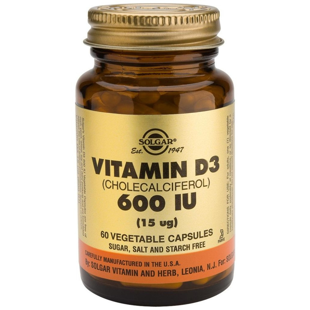 Solgar Vitamina D3 600Ui 60 Cápsulas Vegetales