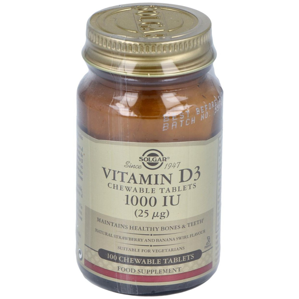 Vitamina D3 1000 Iu 25 Μg Comprimidos Masticables 100 U