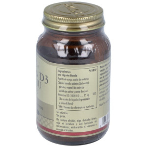 Vitamina D3 1000 Ui 25 Μg Cápsulas Blandas 100 U