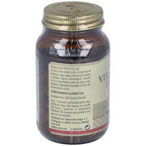 Vitamina D3 1000 Ui 25 Μg Cápsulas Blandas 100 U
