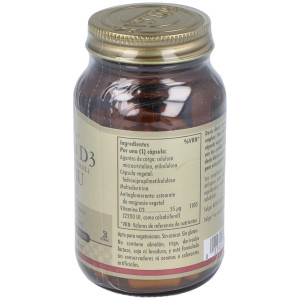 Solgar Vitamina D3 Colecalciferol 2200 Ui 55 Mcg 100 Vcaps