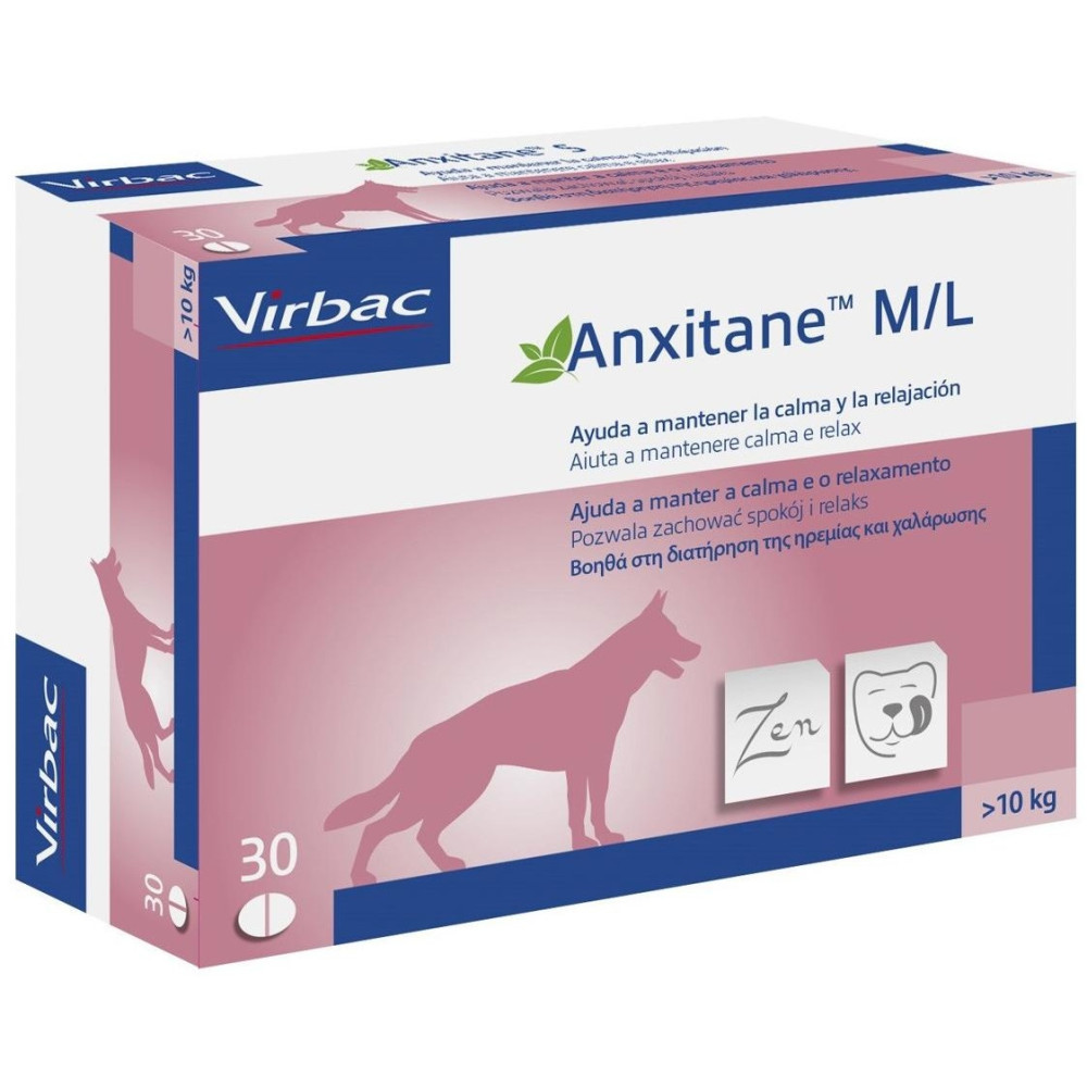 Virbac Anxitane Relajante M Y L 30 Comprimidos