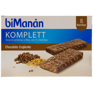 Bimanán Barrita De Chocolate Crujiente, 8 Uds