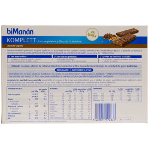 Bimanán Barrita De Chocolate Crujiente, 8 Uds