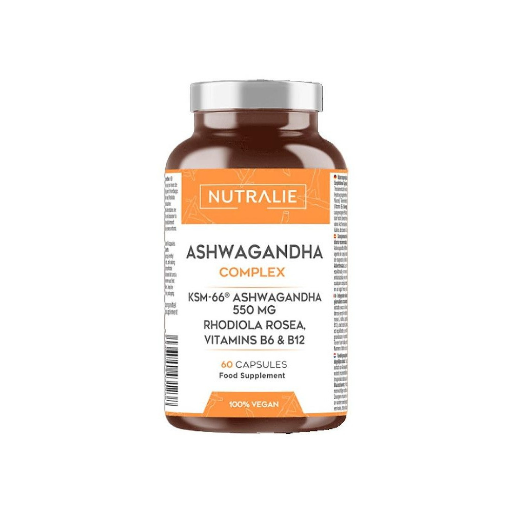 Nutralie Ashwagandha Complex + Vitaminas B6, B12 Y Rodiola 60Caps