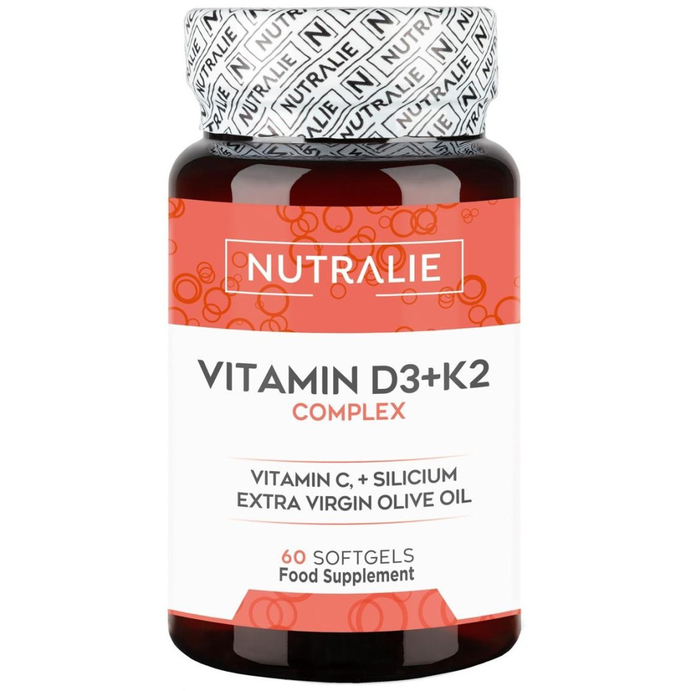 Nutralie Vitamina D3+K2 Complex 10000 Ui + Vitamina C 60Softgels