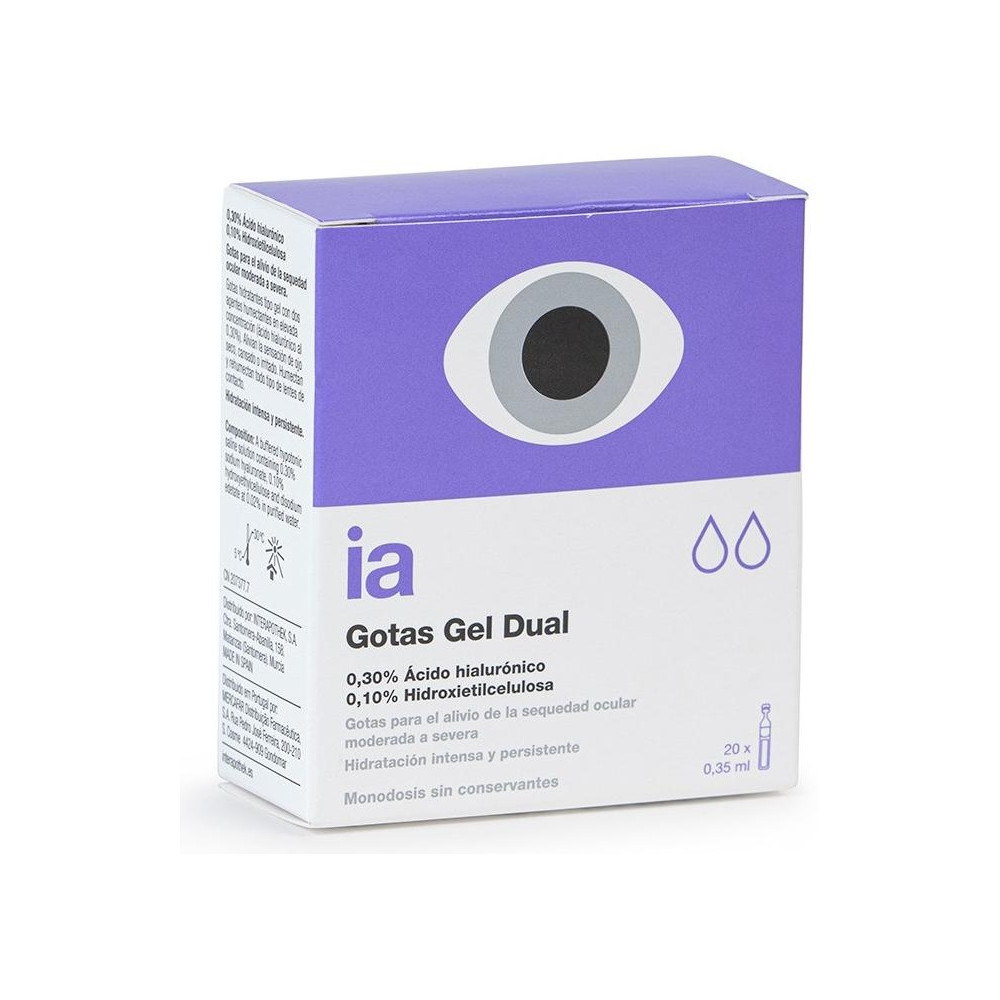 Interapothek Gotas Oftalmicas Con Doble Humectación 0,30% 20Uds X 0,35Ml