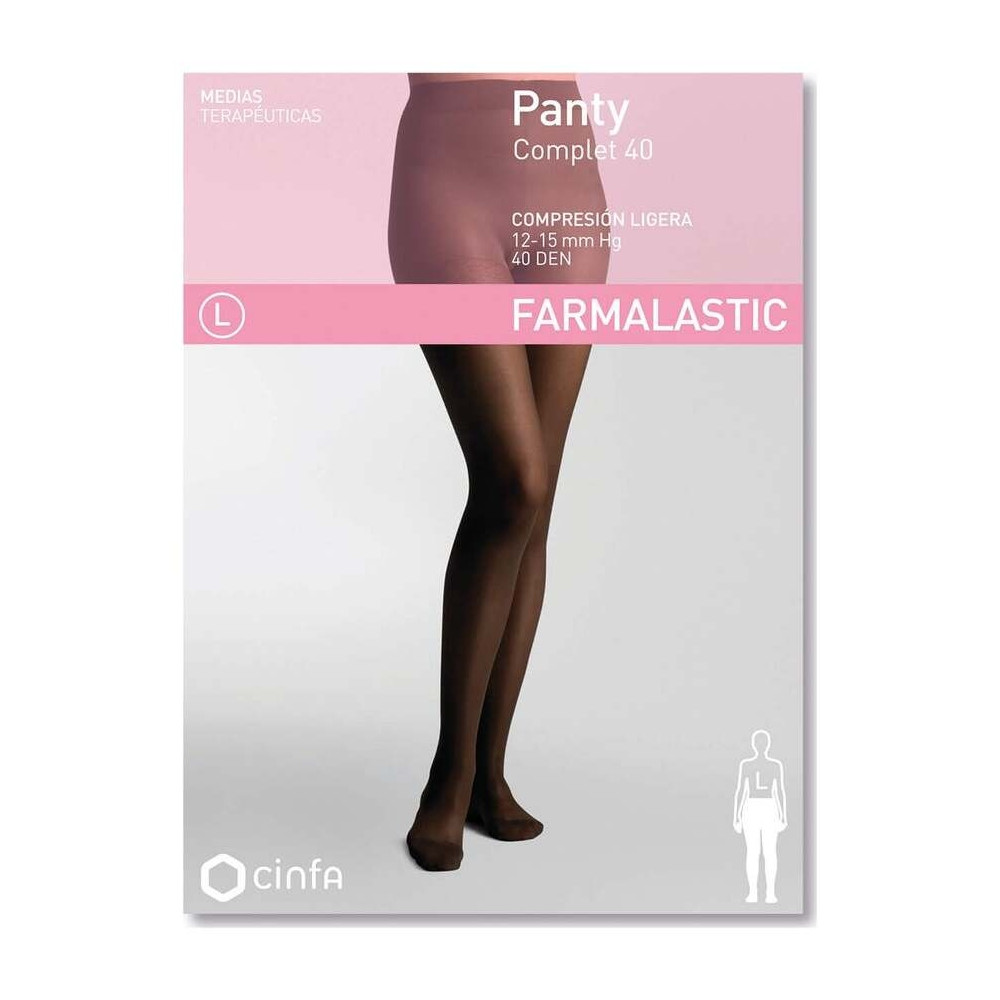 Farmalastic Panty Compresión Ligera Negro Talla S 1Ud