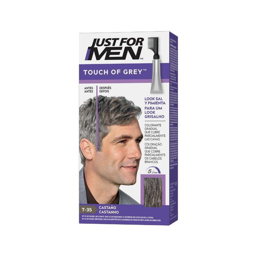 Just For Men Touch Of Grey Tratamiento Colorante Gradual Castaño 40G