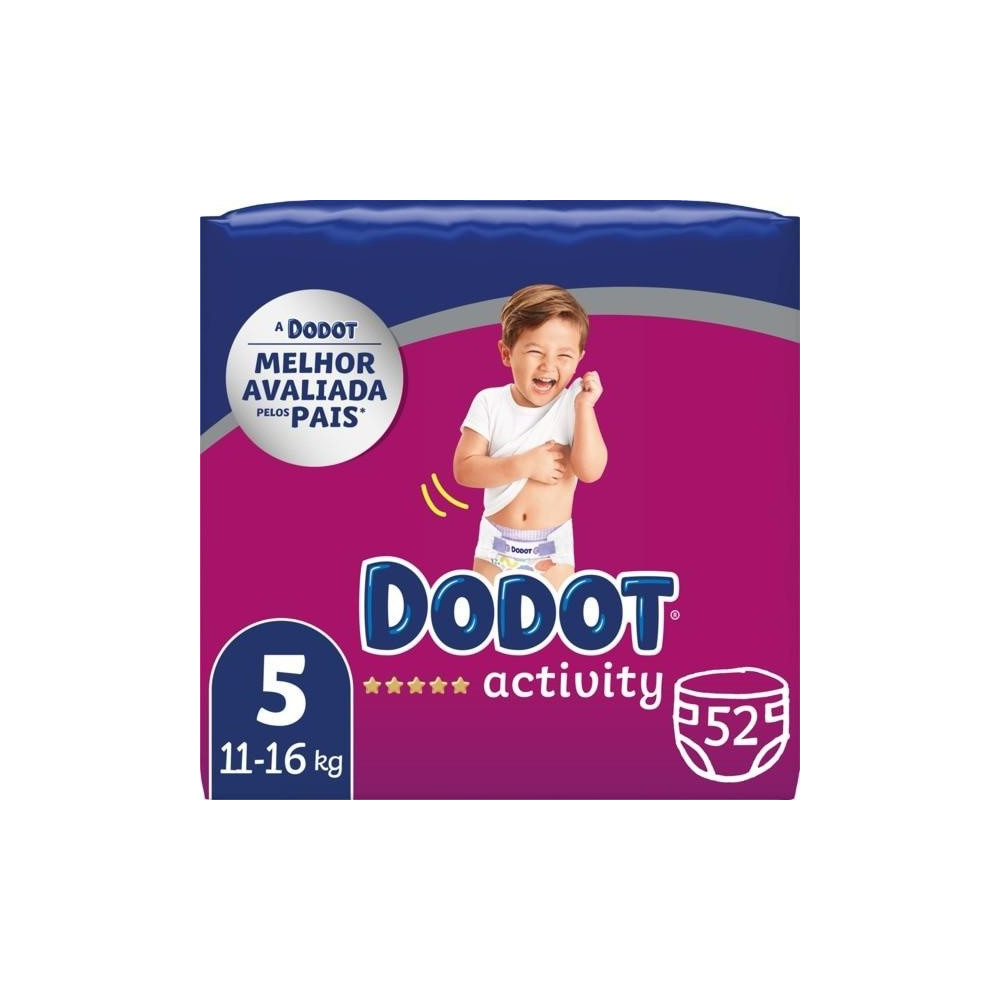 Dodot Activity Jumbo Pack Pañales Para Bebé, Tallas 4,5,6, Pack Mensual 36 A 58