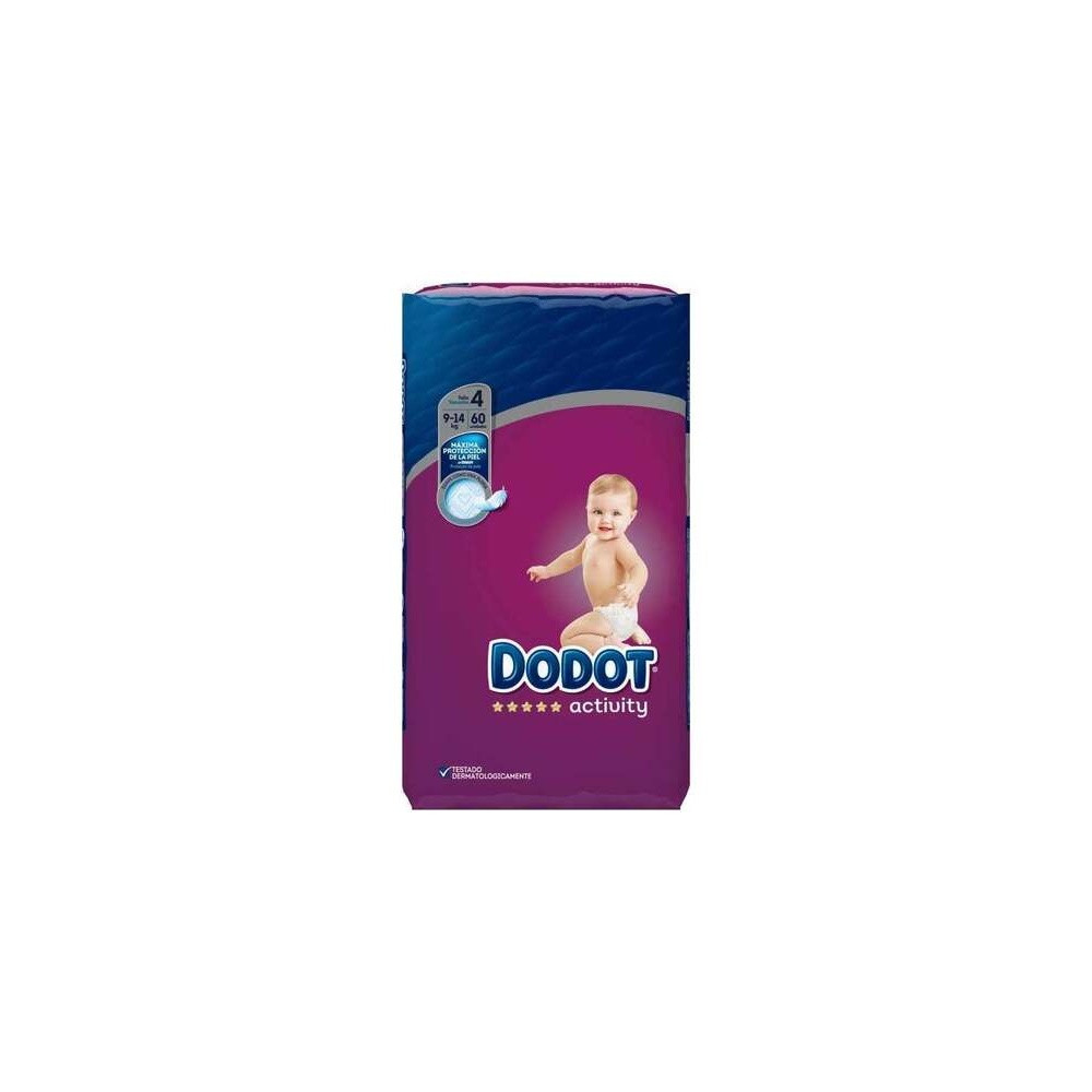 Dodot Pañales Bebé Activity Talla 4 (9-14 Kg), 58 Unidades