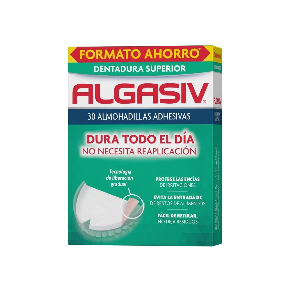 Algasiv Almohadillas Adhesivas Prótesis Dental Superior 30Uds