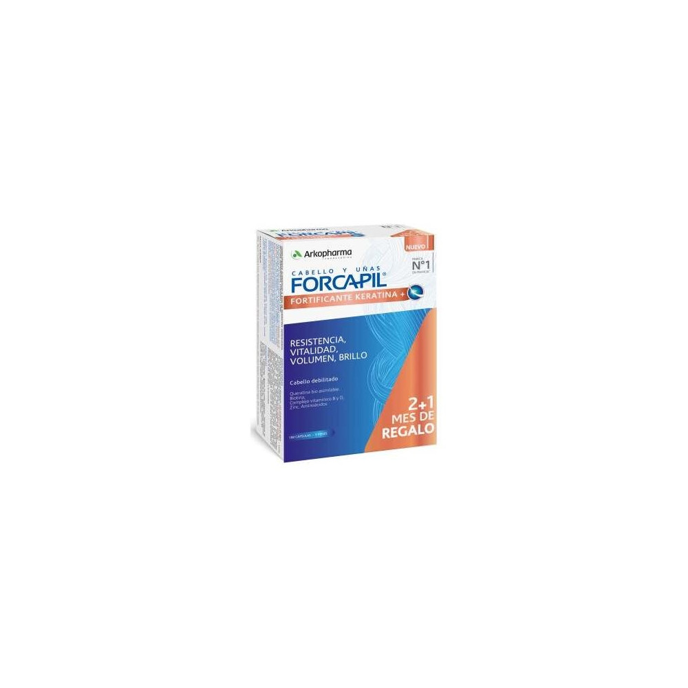 Arkopharma Forcapil Fortificante Keratina+ Tratamiento 3Meses 3X60Caps