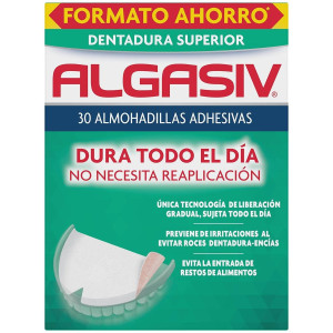 Algasiv Almohadillas Adhesivas Prótesis Dental Superior 30Uds
