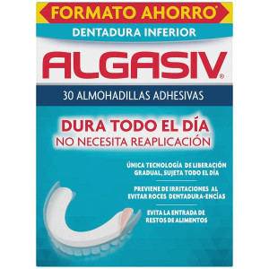 Algasiv Almohadillas Adhesivas Dentadura Inferior 30Uds