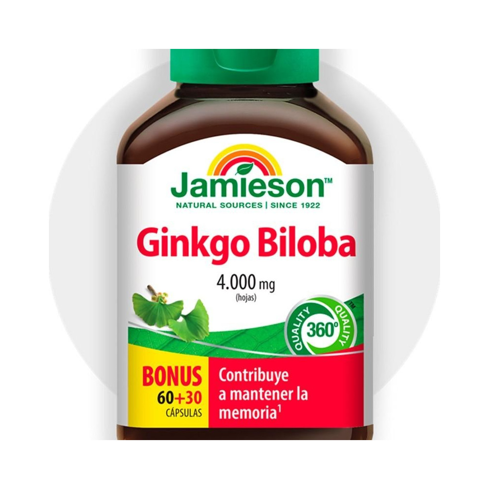 Jamieson Ginkgo Biloba 4000Mg 90 Cápsulas