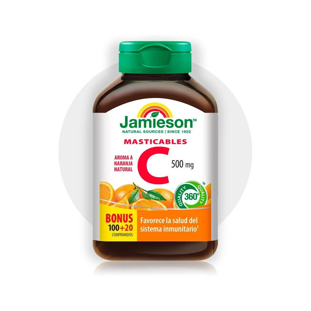Jamieson Vitamina C 500Mg Naranja Masticable 100 + 20Comp