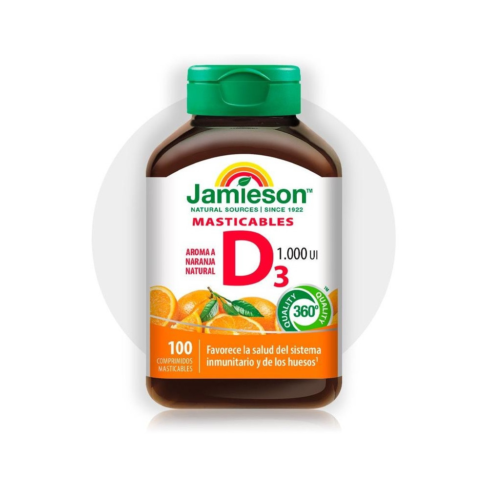 Jamieson Vitamina D3 1000Ui/25Mcgnaranja100 Tabletas