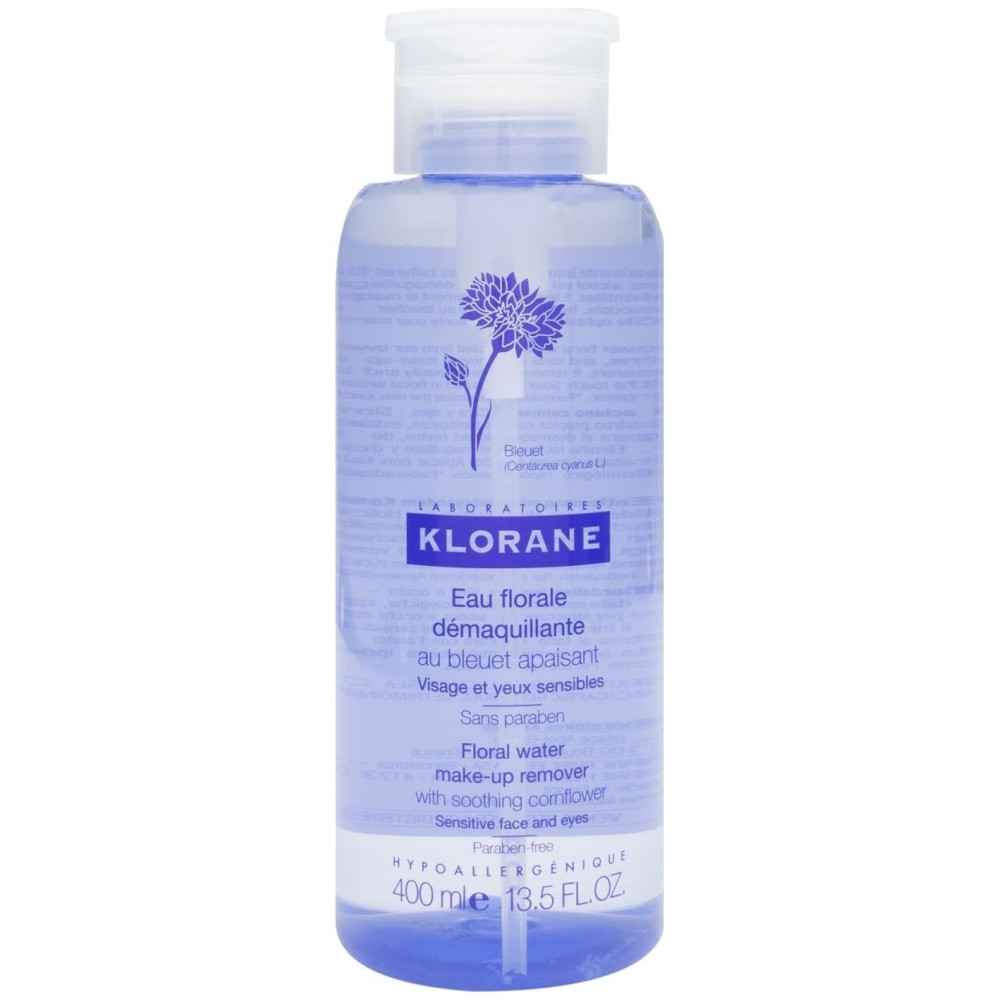 Klorane Agua Floral Calmante Desmaquillante Al Aciano, 400 Ml