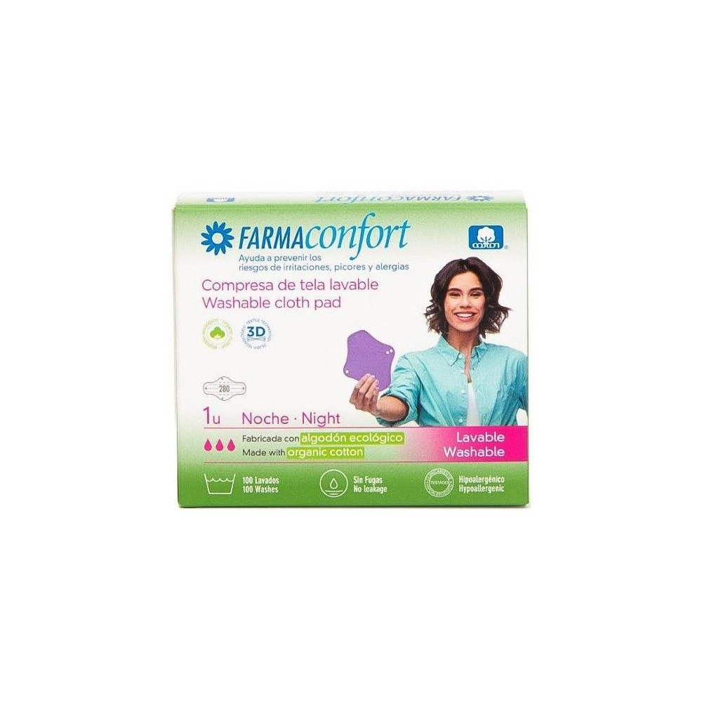 Farmaconfort Compresa Tela Lavable Noche Con Alas 1U