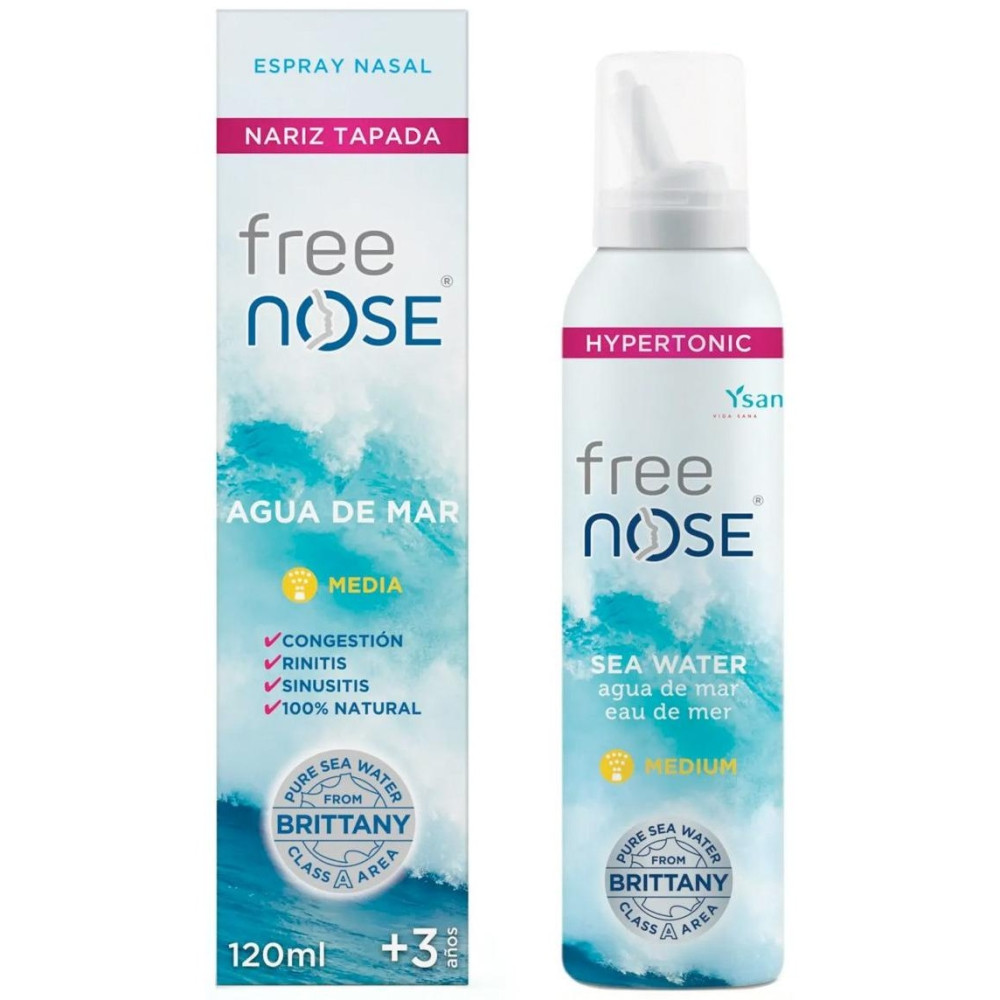 Free Nose Agua De Mar Hipertonic Media Spray 120M