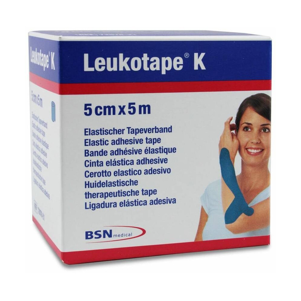 Leukotape K Cinta Autoadhesiva Elástica Azul 5 Cm X 5 M, 1 Ud