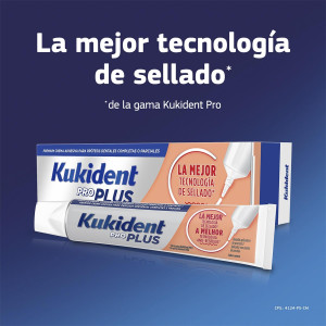 Kukident Pro Plus Crema Adhesiva Prótesis Sin Sabor 40G