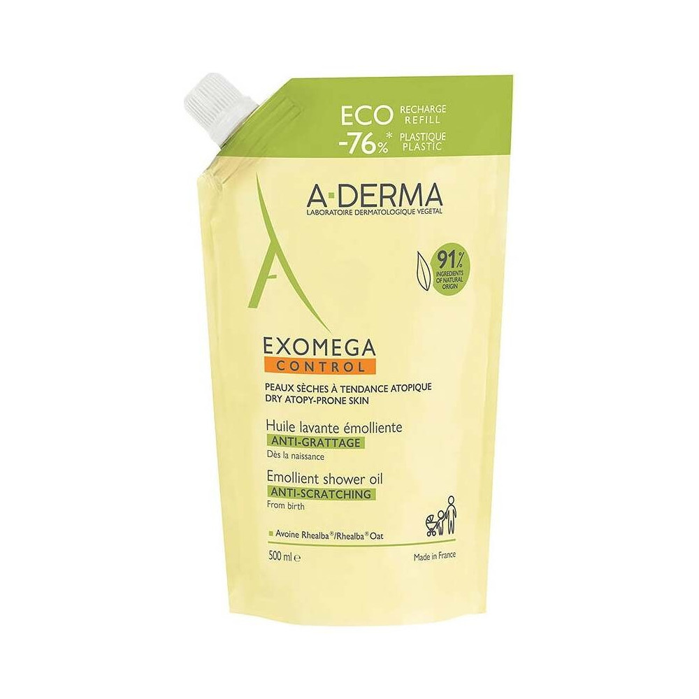 A-Derma Exomega Control Eco Recarga Aceite De Ducha 500Ml
