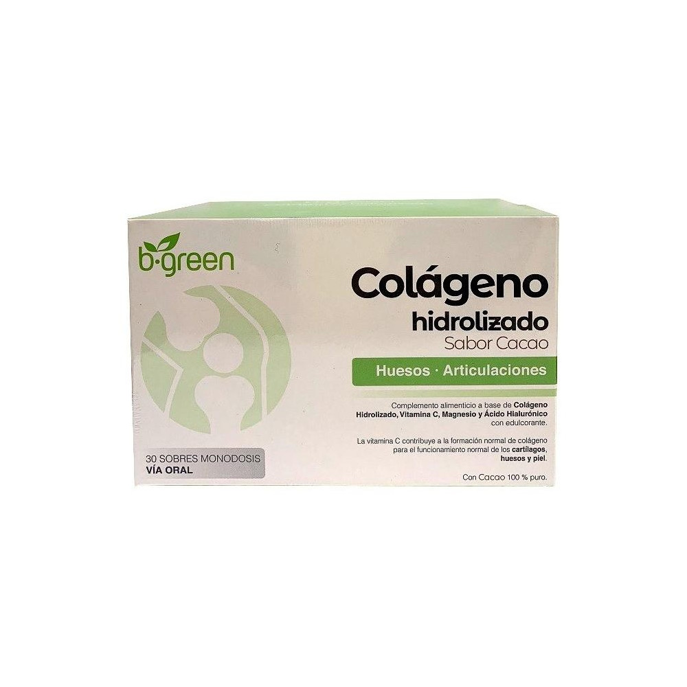 B Green Colágeno Hidrolizado Cacao 30 Sobres