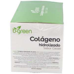 B Green Colágeno Hidrolizado Cacao 30 Sobres