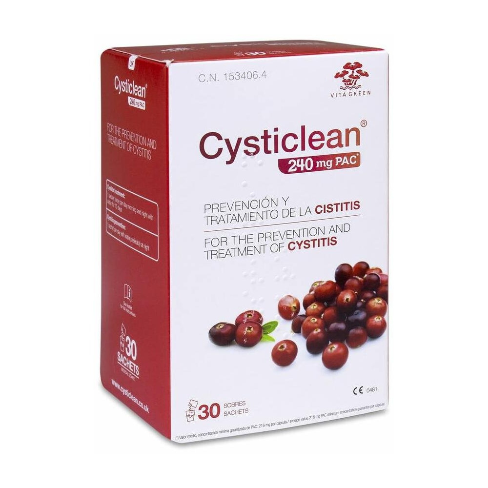 Cysticlean Clásico 240 Mg De Pac Y Arándano Rojo Sobres 30 U