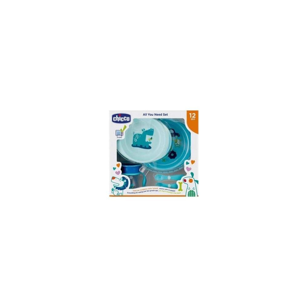 Chicco Set Completo Comida Azul 12M+
