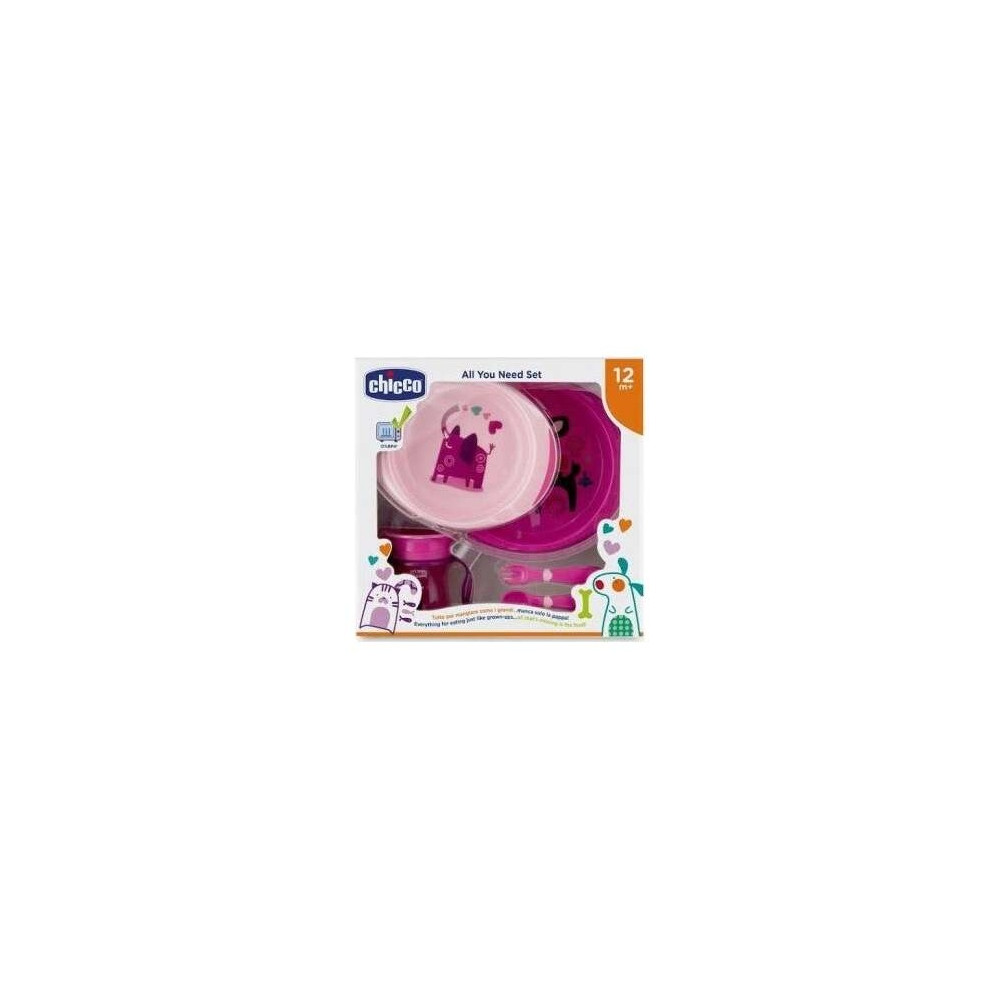 Chicco Set Completo Comida Rosa 12M+
