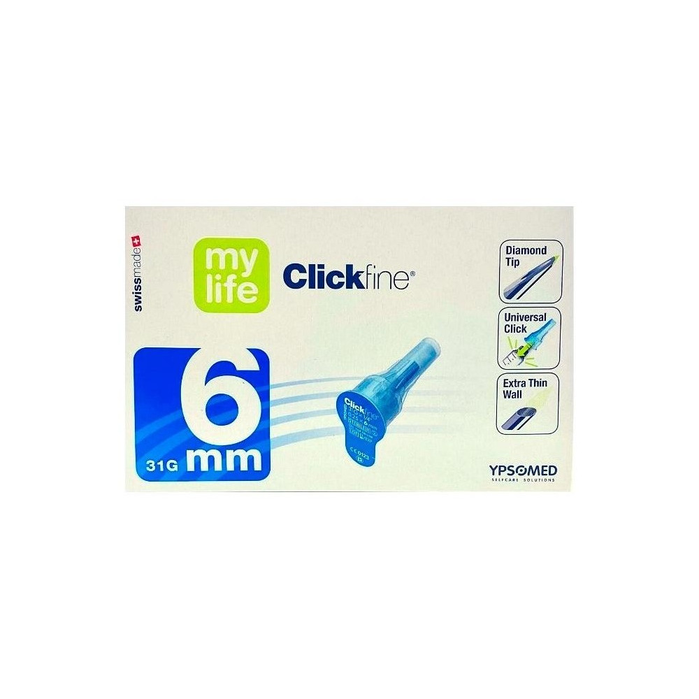 Clickfine Agujas Para Insulina 31G X 6Mm 100 Unidades