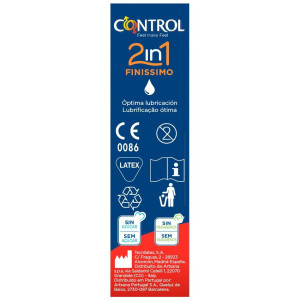 Control Finisimo 2En1 Preservativo+Lubricante 6U 2