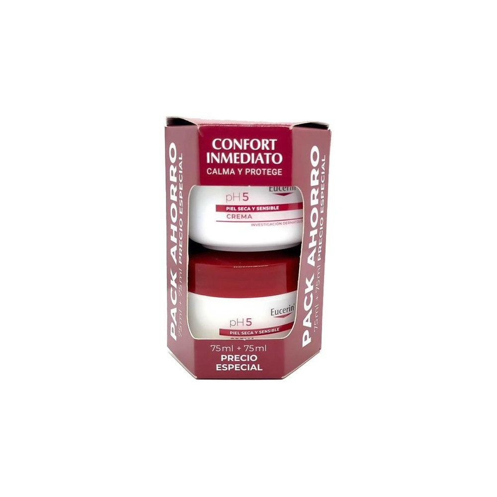 Eucerin Pack De Crema Hidratante Ph5 75 Ml + 75 Ml