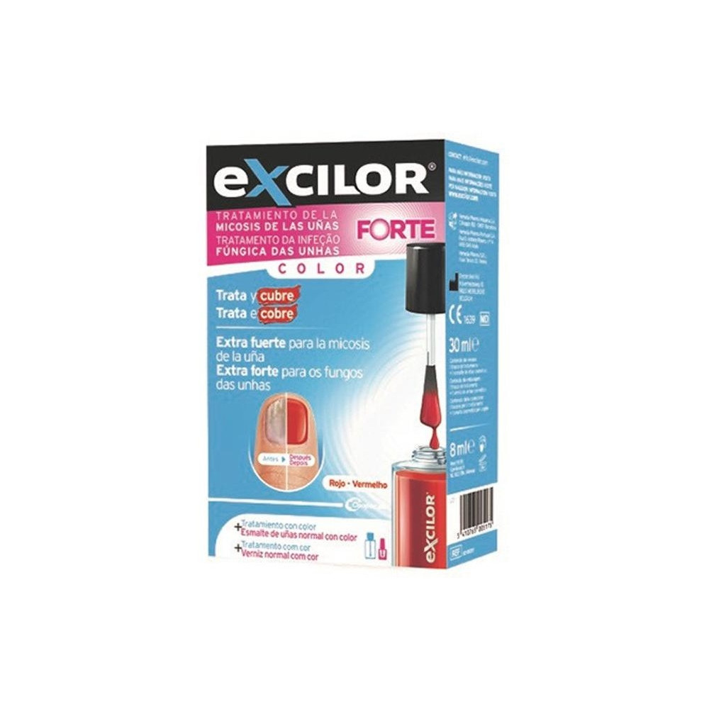 Excilor Forte Color Tratamiento De Hongos De Uñas Red 30Ml