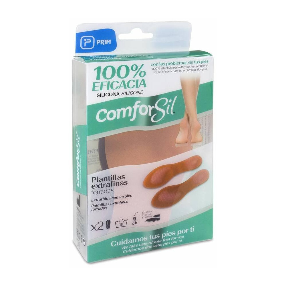 Comforsil Plantillas Extrafinas De Silicona Forradas Talla L, 1 Par