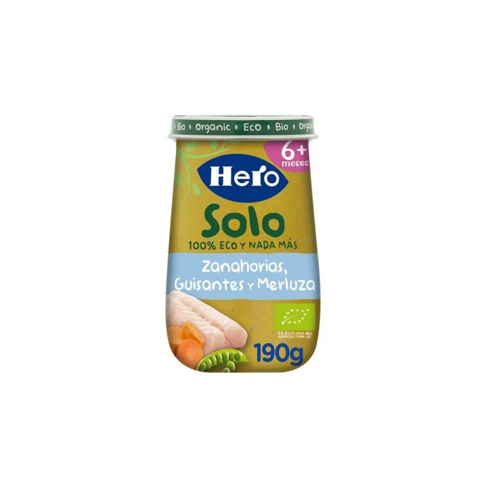 Hero Baby Solo Zanahoria Guisantes Y Merluza 190G
