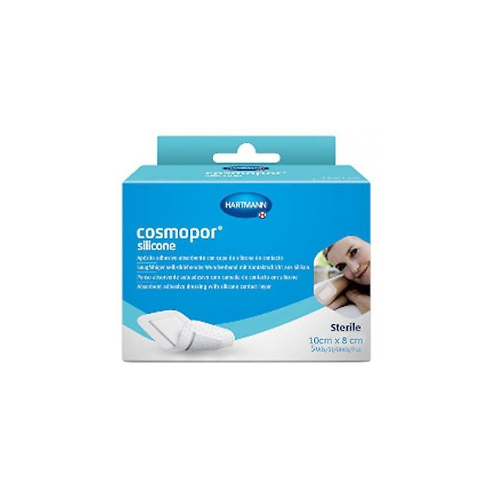 Cosmopor Silicone Apósito Esteril 10X8Cm 5Uds