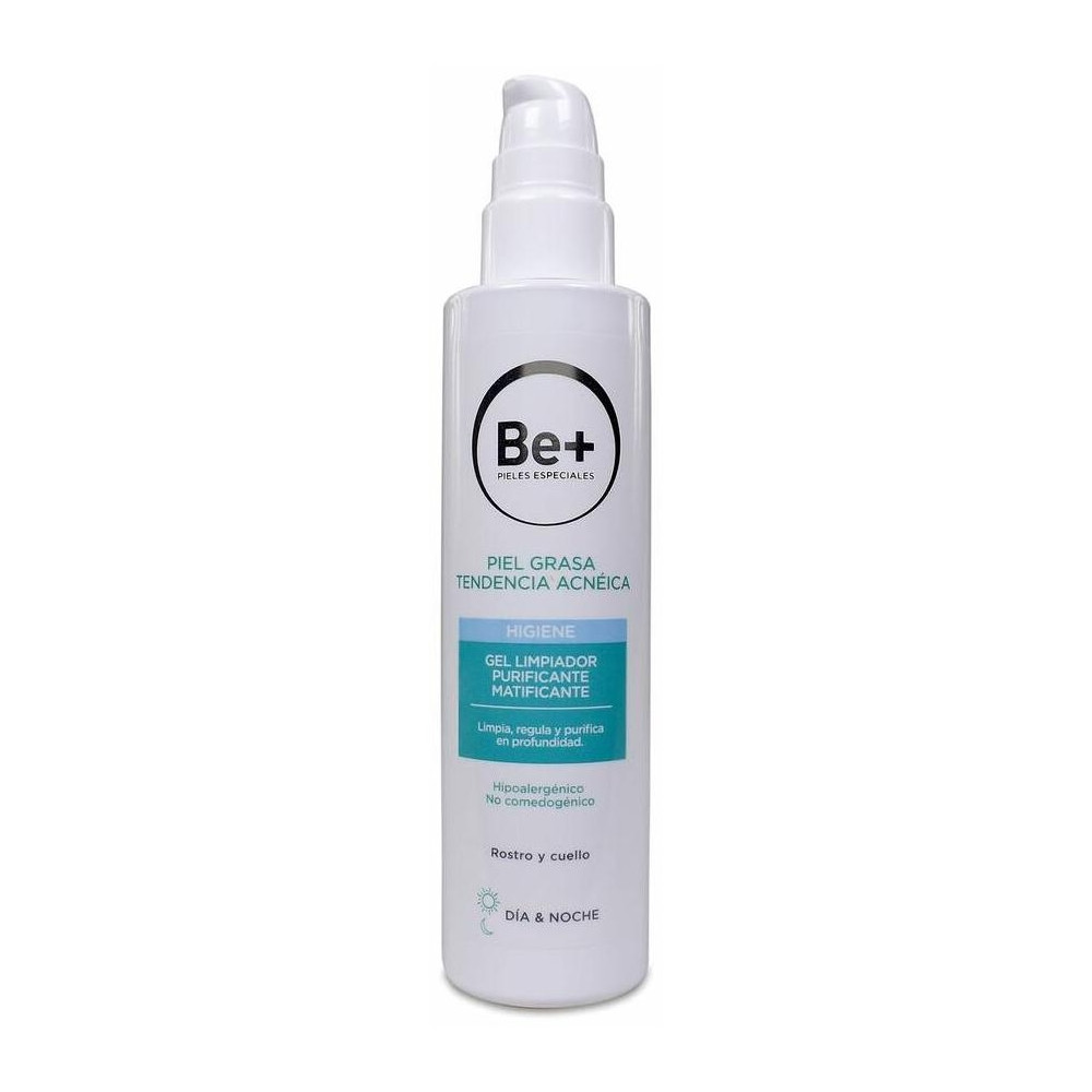Be+ Gel Limpiador Purificante Matificante Piel Grasa, 200 Ml